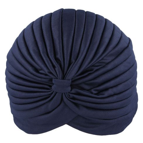 Maz Plain Turban Hat- Navy