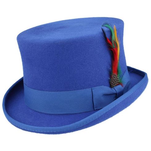 Maz Wool Felt Top Hat - Royal Blue