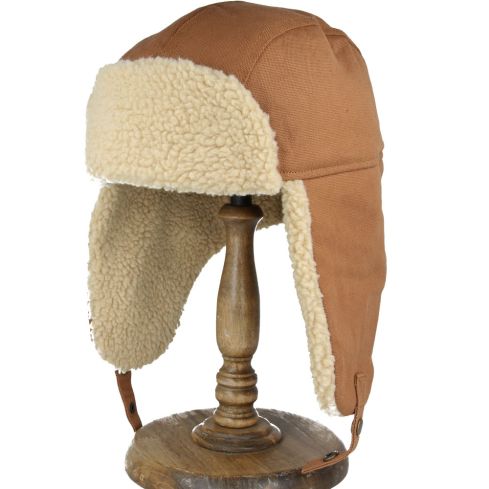 Carbon212 New Trapper Hat with Full Warm Lining  - Brown