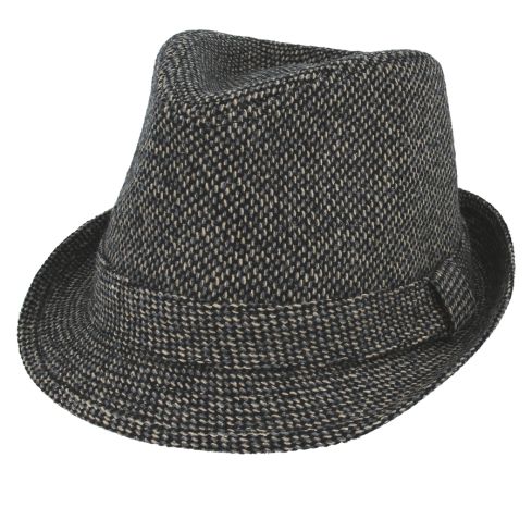 Maz Cotton Trilby Hat - Blue/Brown