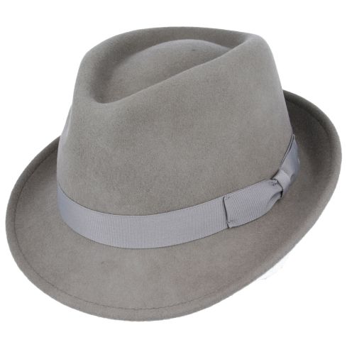 Maz Crushable Wool Trilby Hat - Grey