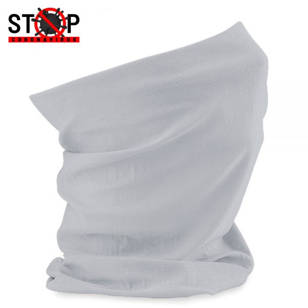 Beechfield Multifunctional Neck Snood Hairband Tube Gaiter Sports Running Headband - Light Grey