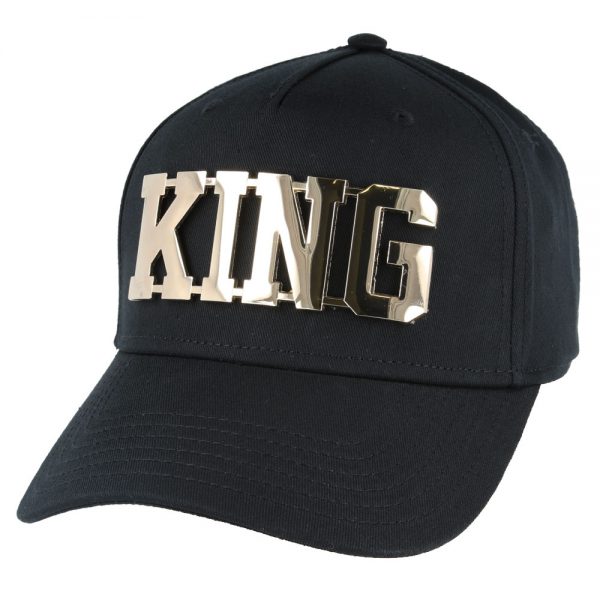 Carbon212 Metal King Structured Curved Visor Baseball Cap - Black