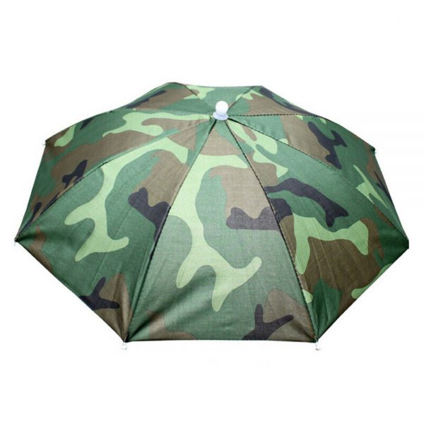 Maz Camouflage Foldable Headwear Sun Umbrella For Fishing Hiking