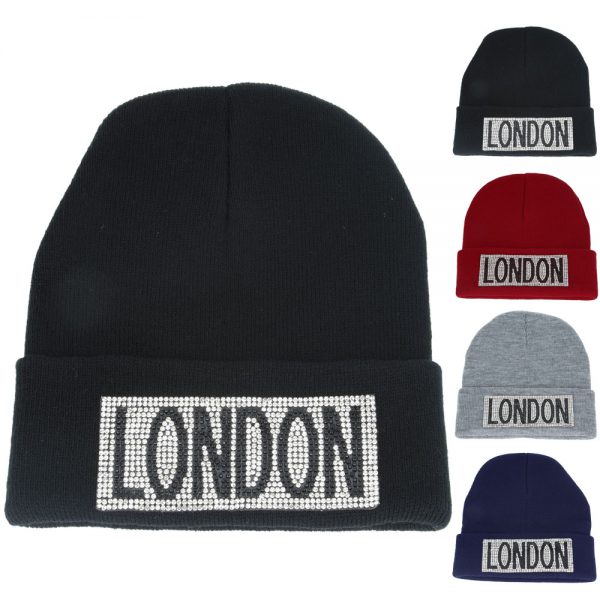 Maz New Addition Diamonde London Beanie - Black