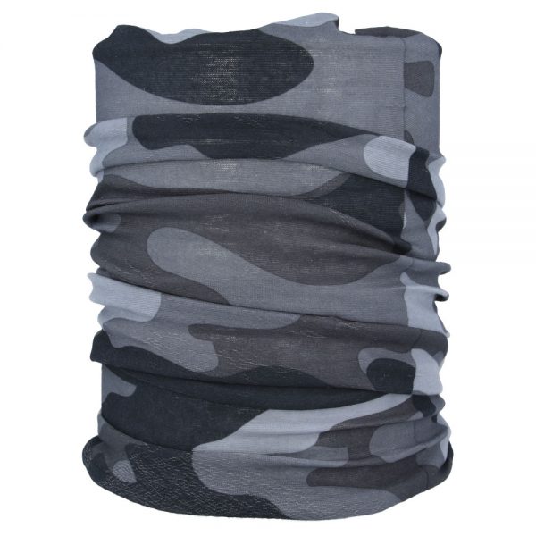 Carbon212 Camouflage Multifunctional Neck Snood Hairband Tube Gaiter Sports Running - Black