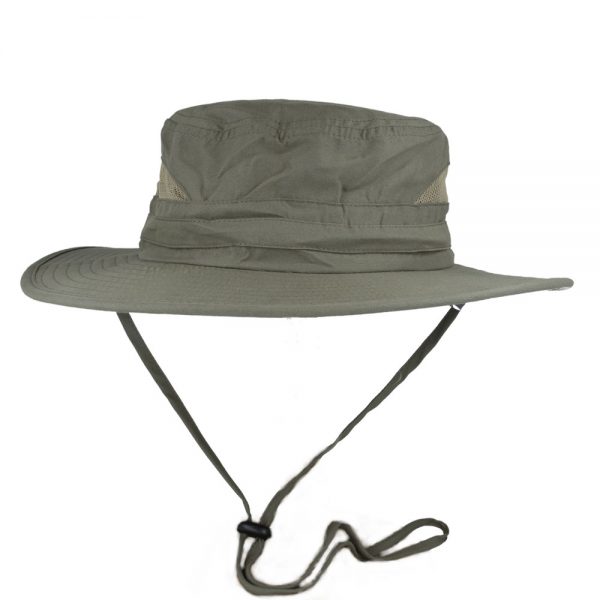 Safari Lightweight Wide Brim Mesh Bucket Hat - Olive