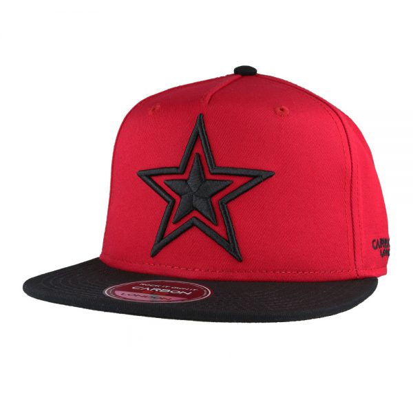 Carbon212 Star Snapback Caps - Red