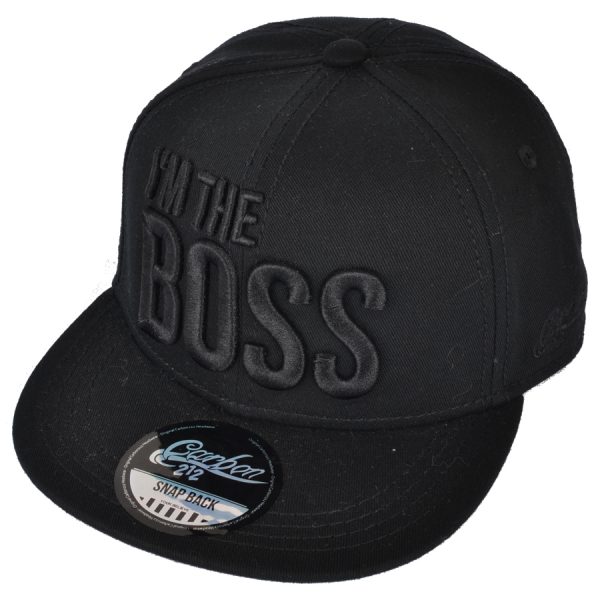 Carbon212 I'm The Boss Snapback Cap - Black/Black