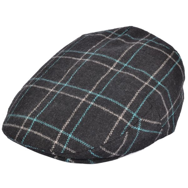BLACK & BLUE Tweed G&H Flat Cap