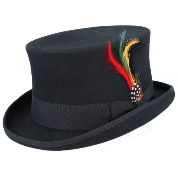 Wool Felt Top Hat - Black
