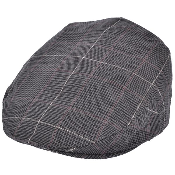 G&H Check Flat Cap - D-Grey