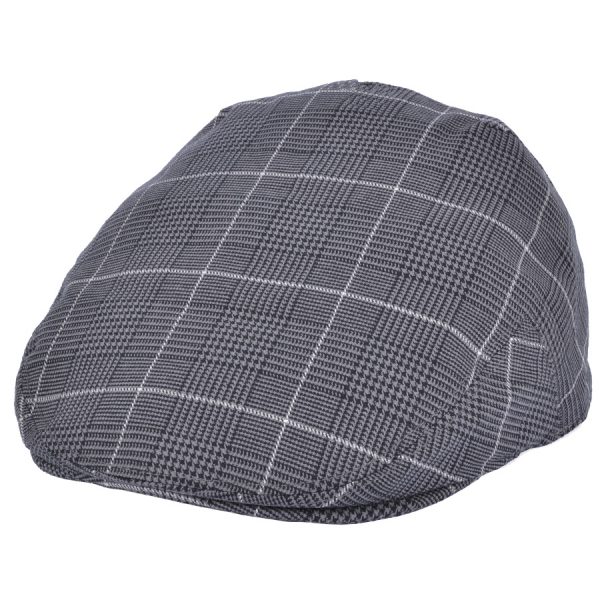 G&H Check Tweed Flat cap - Grey