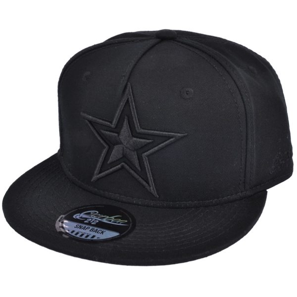 Carbon212 Star Snapback Caps - Black