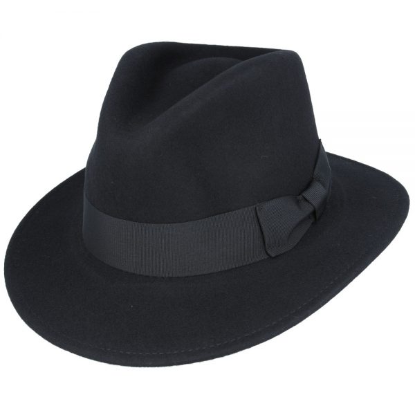 Maz Wool Fedora Hat With Grosgrain Band