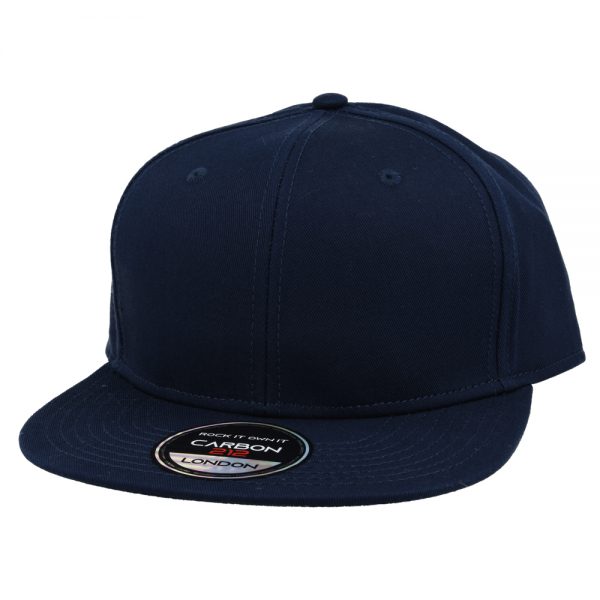 Carbon212 Plain Snapback Cap – Navy
