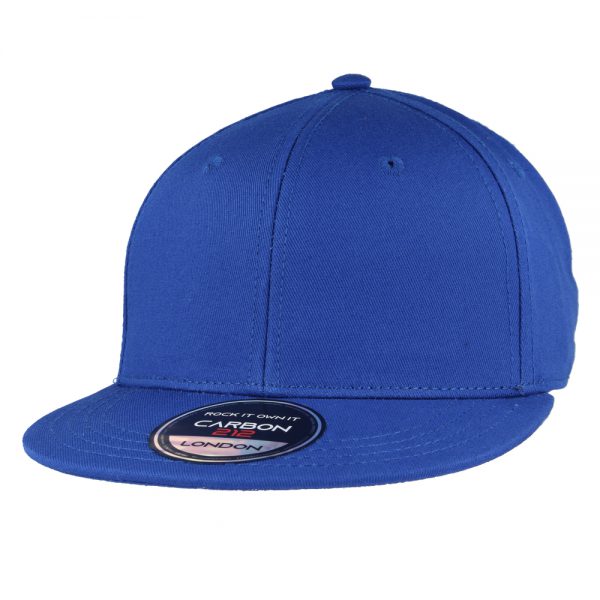Carbon212 Youth Blank Flat Peak Snapback - Royal Blue