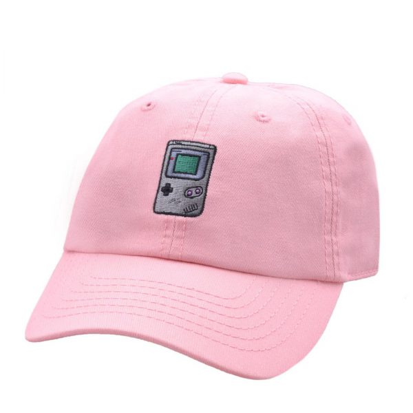 Carbon212 Cotton Game Boy Baseball Caps-Baby Pink
