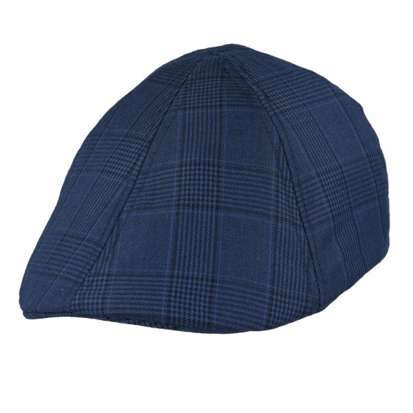 Maz Duckbill Six Panel Check Tweed Flat Caps