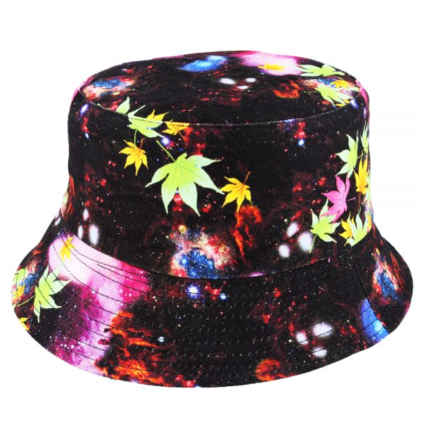 Maz Galaxy Weed Maple Leaf Bucket Hat - Multi