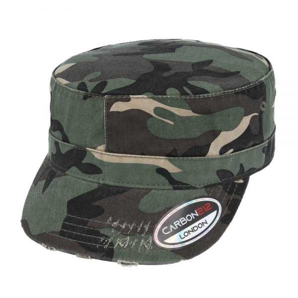 Carbon212 Distressed Wild Urban Army Cap - Camouflage