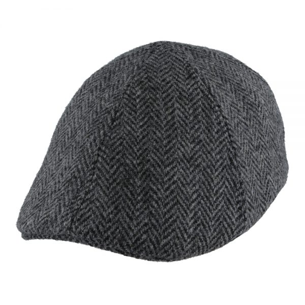 Maz Duckbill Six Panel Wool Herringbone Flat Cap