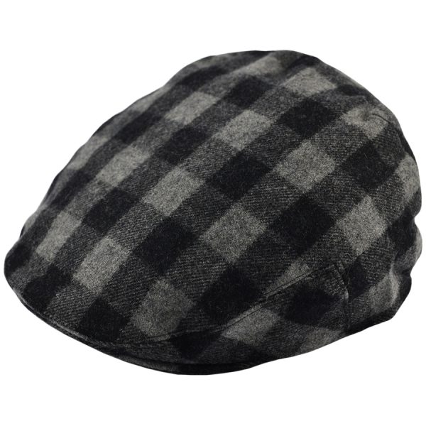 G&H Check Flat Cap-Grey