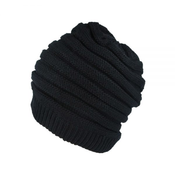 Maz Long Ribbed Beanie - Black
