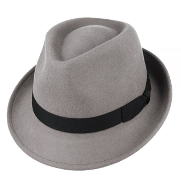 Maz Crushable Wool Trilby Hat - Grey