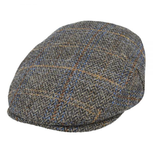 Maz Country Side Herringbone Tweed Flat Cap - Brown