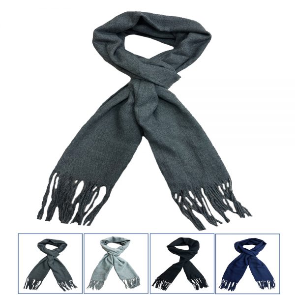 Maz Unisex Plain Scarves - Black, DGrey,Grey,Navy