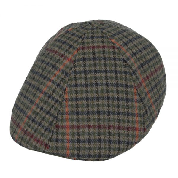 Duckbill Six Panel Houndstooth Tweed Flat Caps