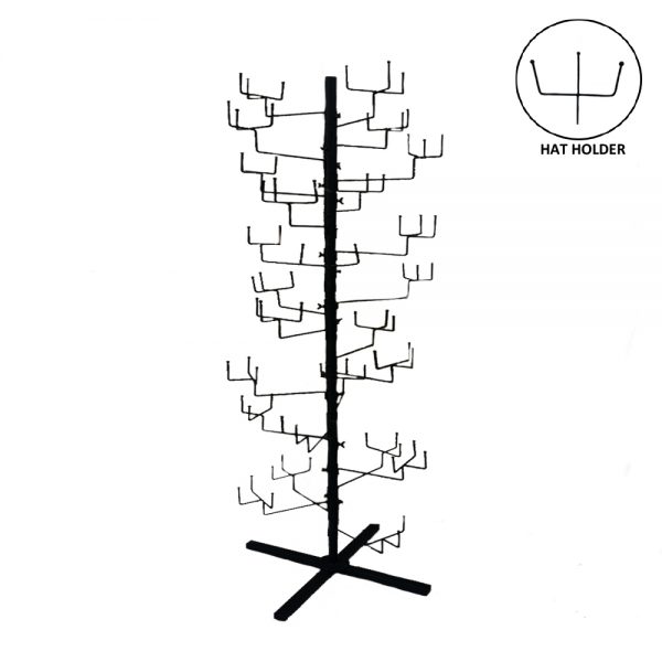 Durable Hat Rack Display Stand With 26 Hooks Rotating Metal Hat Display stand - Multi Purpose