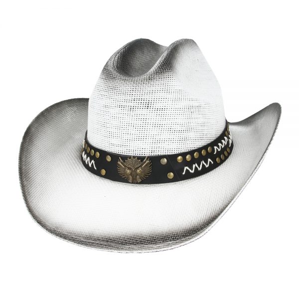 Summer Cowboy Hat With Stiff Paper & Pu Band