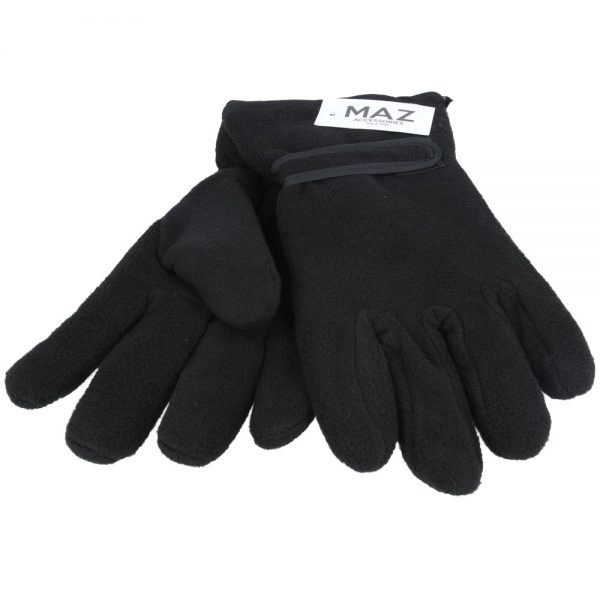 Maz Mens Thermal Fleece Winter Gloves - Black