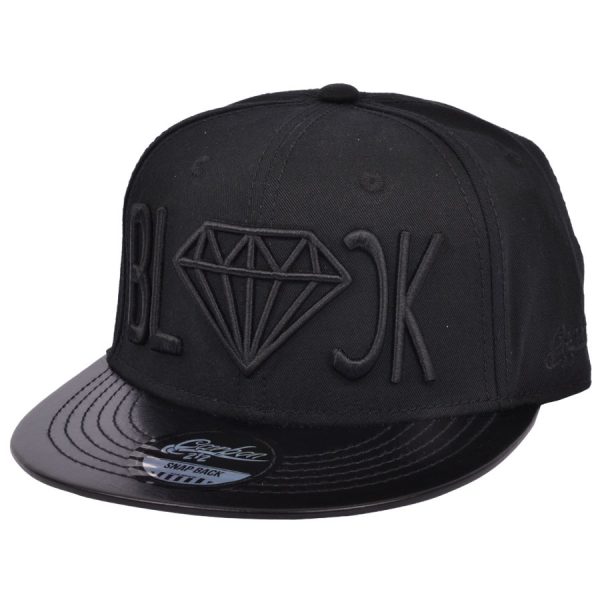 BLACK DIAMOND SNAPBACK – BLACK PVC