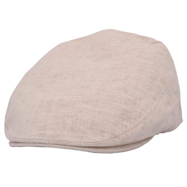 G&H Linen Flat Cap - Beige