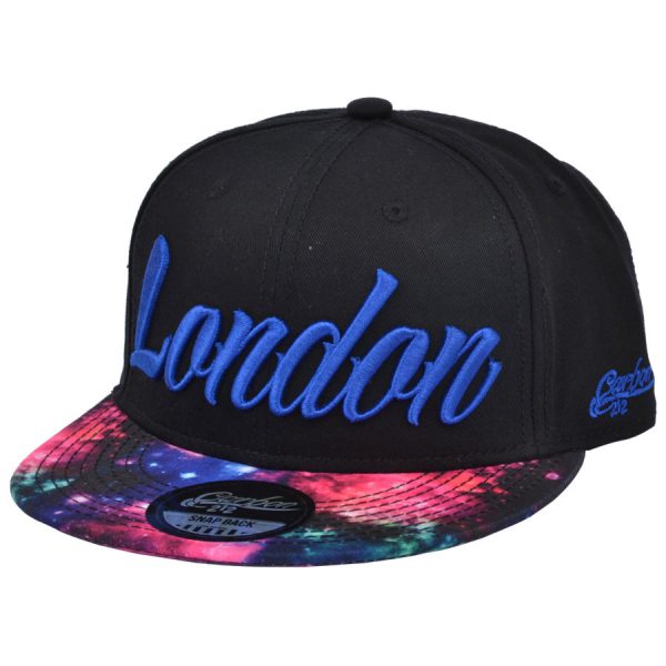 Carbon212 London Galaxy Snapback Cap - Black