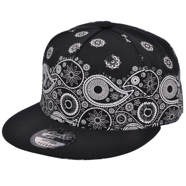 Carbon212 Paisley Print Snapback - Black