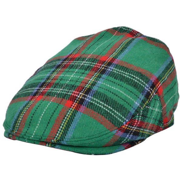 G&H Scottish Tartan Flat Cap - Green