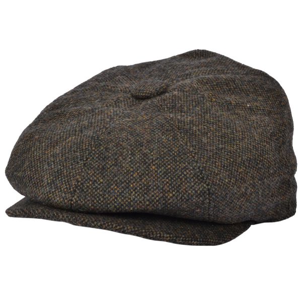 G&H Classic Wool Tweed Newsboy Cap - Mix Green
