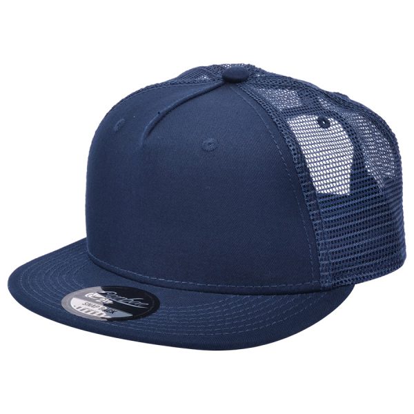 Carbon212 5 Panel Mesh Back Trucker Snapback Hat – Navy