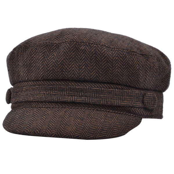 G&H Herringbone Fiddler Caps - Brown