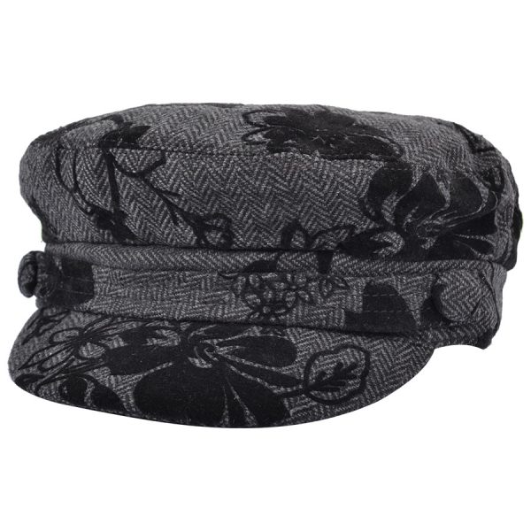 G&H Herringbone Fiddler Caps - Black