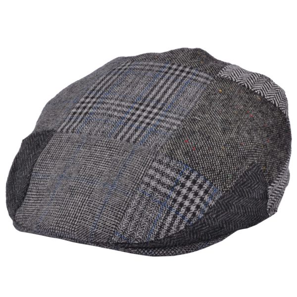 Mix Grey Patch G&H Flat Cap