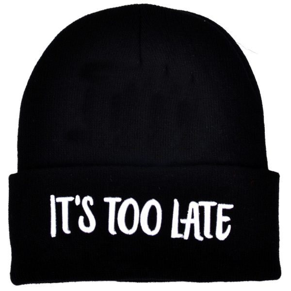 It's Too Late Beanie - Black