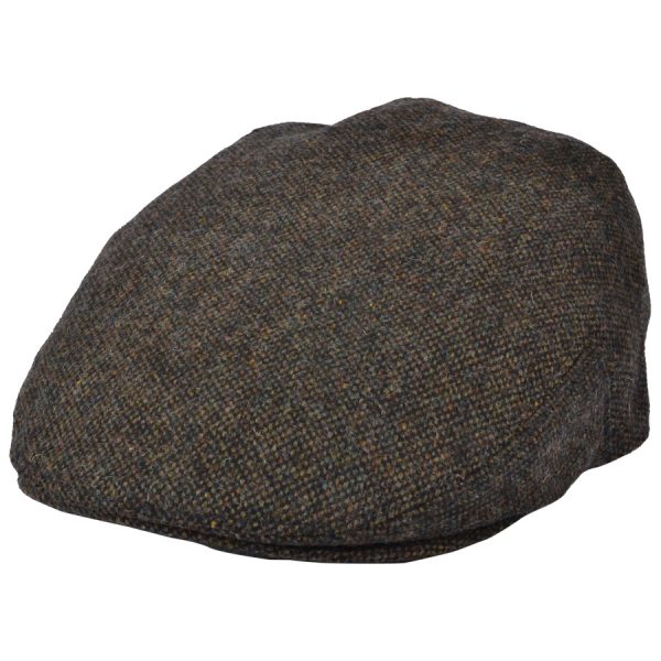 G&H Classic Wool Tweed Flat Cap - Mix Green