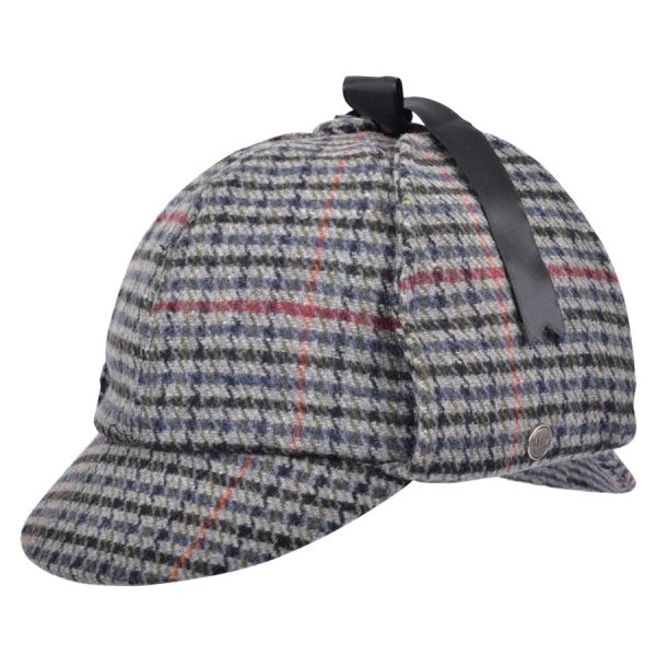 Tweed Deerstalker Hat - Grey
