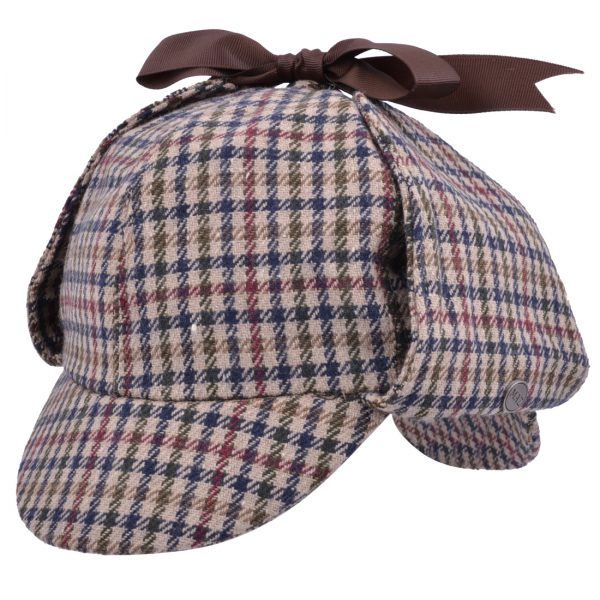 Maz Tweed Deerstalker Hat - Beige