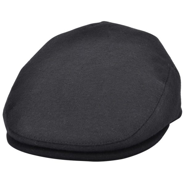 Maz Kids Wool Flat Cap - Black